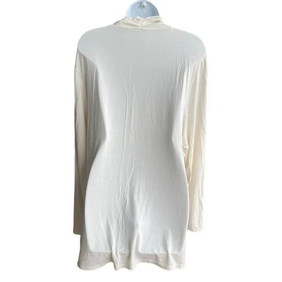 Soft Surroundings Modal Tunic Top Ivory Turtleneck Long Sleeve Pullover Size 2X - Picture 2 of 3